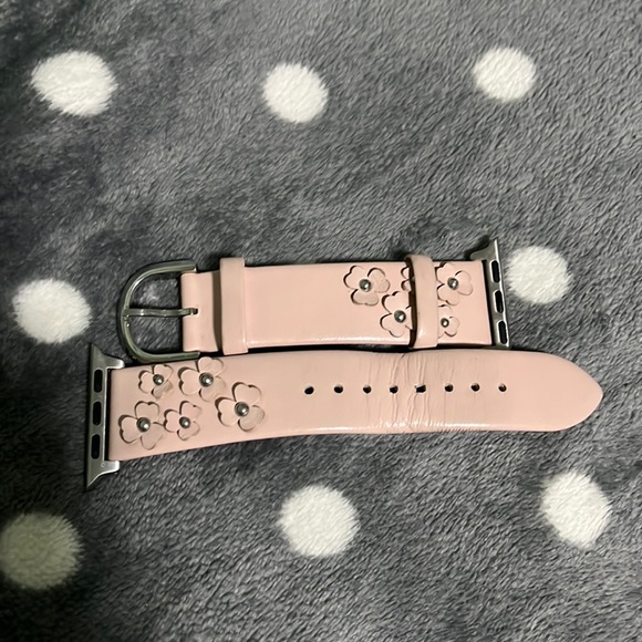 GUC Kate spade pink leather floral Apple Watch band
